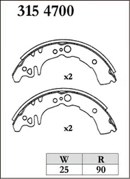 DIXCEL ブレーキシュー RGSタイプ トヨタ ヴィッツ SCP10/SCP13 1999/01〜2005/01 リア左右セット 3154700