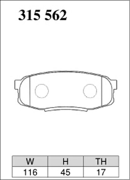 DIXCEL ブレーキパッド ESタイプ トヨタ タンドラ 2007〜 リア左右セット 315562