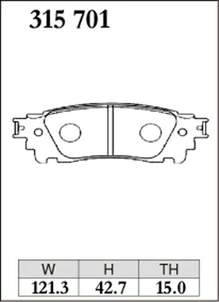 DIXCEL ブレーキパッド Mタイプ トヨタ アルファード/ヴェルファイア AGH30W/AGH35W 2015/01〜 リア左右セット 315701