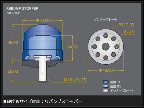 Genb ストロークストッパー トヨタ ハイエース TRH200/KDH200/GDH200系 SSB01H