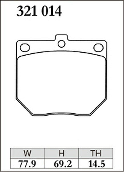 DIXCEL ブレーキパッド Mタイプ ニッサン スカイライン GC110/KGC110/KPGC110 1972〜1977 フロント左右セット 321014