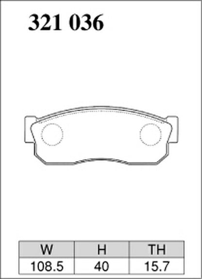 DIXCEL ブレーキパッド ECタイプ ニッサン サニーカリフォルニア WHB12/WFB12/WSB12 1985/09〜1990/10 フロント左右セット 321036