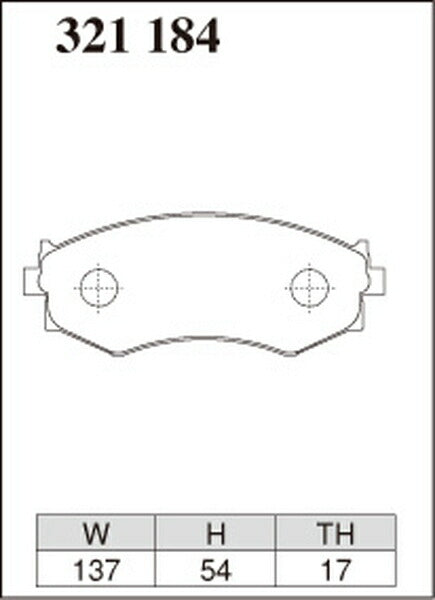 DIXCEL ブレーキパッド ECタイプ ニッサン ローレル SC33 1988/12〜1993/01 フロント左右セット 321184