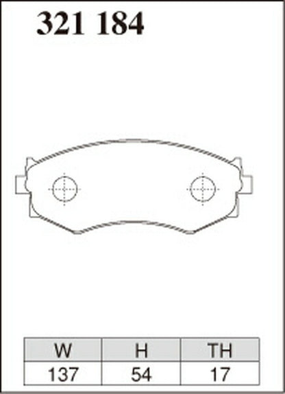 DIXCEL ブレーキパッド ECタイプ ニッサン ローレル SC33 1988/12〜1993/01 フロント左右セット 321184