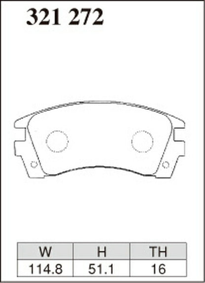 DIXCEL ブレーキパッド Xタイプ ニッサン AD MAXバン VFGY10/VSGY10 1992/04〜1999/05 フロント左右セット 321272