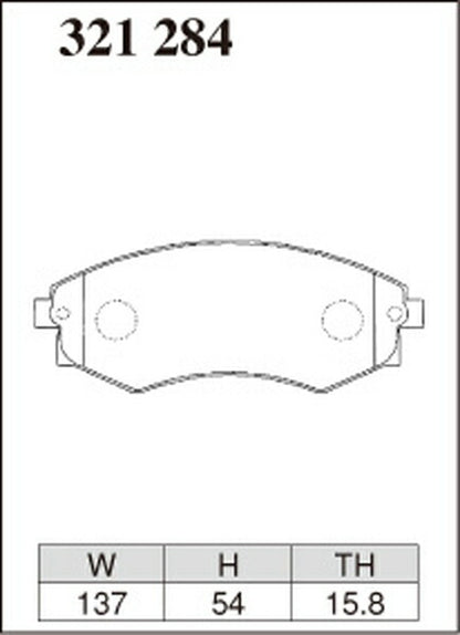 DIXCEL ブレーキパッド Mタイプ ニッサン ラルゴ W30/CW30/VW30 1993/05〜1999/06 フロント左右セット 321284