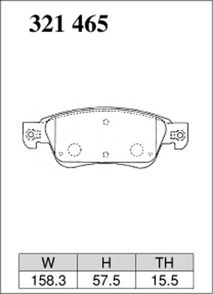 DIXCEL ブレーキパッド Zタイプ ニッサン スカイラインセダン V36 2007/11〜2014/02 フロント左右セット 321465
