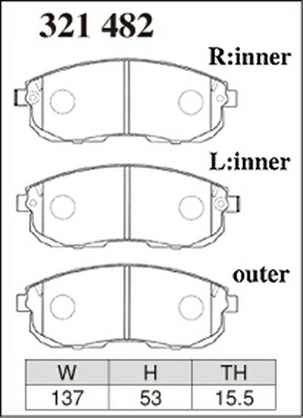 DIXCEL ブレーキパッド Zタイプ スズキ SX4 YA41S/YB41S 2006/07〜 フロント左右セット 321482
