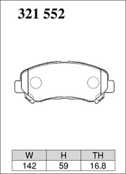 DIXCEL ブレーキパッド ESタイプ ニッサン エクストレイル T31/NT31/TNT31/DNT31 2007/08〜 フロント左右セット 321552