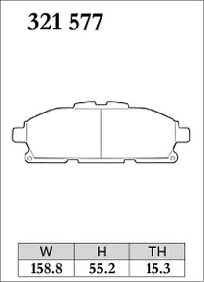 DIXCEL ブレーキパッド ECタイプ ニッサン エルグランド TE52/TNE52/PE52/PNE52 2010/08〜 フロント左右セット 321577