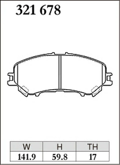 DIXCEL ブレーキパッド ECタイプ ニッサン エクストレイル T32/NT32 2013/12〜2017/05 フロント左右セット 321678