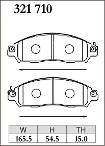 DIXCEL ブレーキパッド ECタイプ ニッサン セレナ C27/GC27/GFC27/GNC27/GFNC27/HC27/HFC27 2016/08〜 フロント左右セット 321710