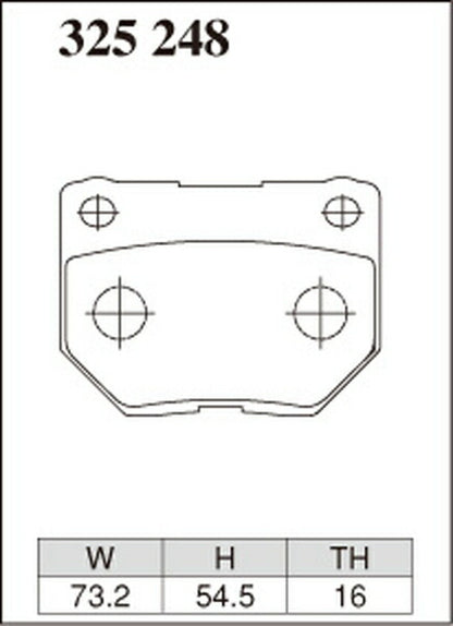 DIXCEL ブレーキパッド RAタイプ スバル インプレッサWRX GDA 2002/11〜2007/06 リア左右セット 325248
