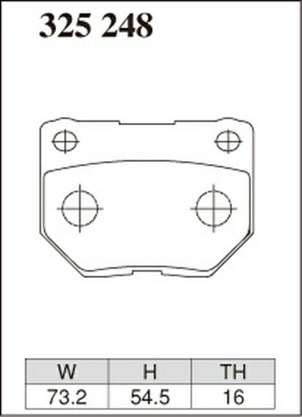 DIXCEL ブレーキパッド ECタイプ スバル インプレッサWRX STi GC8 1997/09〜1998/08 リア左右セット 325248