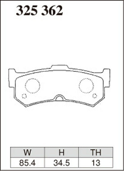 DIXCEL ブレーキパッド Mタイプ ニッサン マーチ HK11 1992/01〜1997/05 リア左右セット 325362