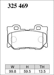 DIXCEL ブレーキパッド Mタイプ フェアレディZ RZ34 23/08〜 【325469】 リア左右セット