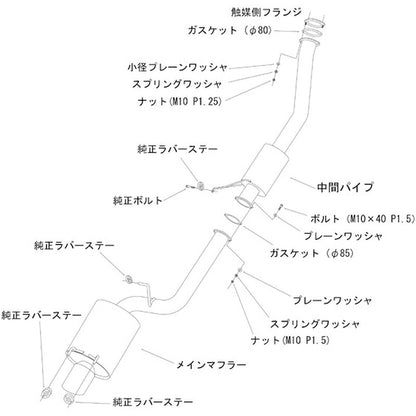 HKS Super Turbo Muffler スカイラインGT-R BNR32 89/08-94/12 【31029-AN001】 マフラー Super Turbo Muffler エッチケーエス スーパーターボマフラー