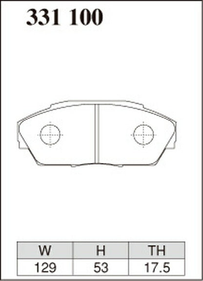 DIXCEL ブレーキパッド ESタイプ ホンダ インテグラ DA6/DA8/DB1 1989/04〜1993/06 フロント左右セット 331100