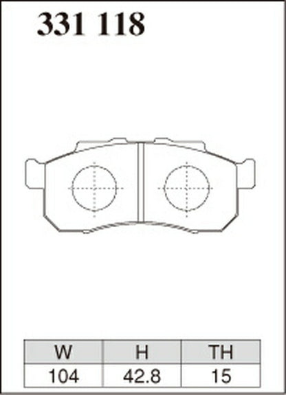 DIXCEL ブレーキパッド ECタイプ ホンダ アクティ HA6/HA7 1999/05〜2009/12 フロント左右セット 331118