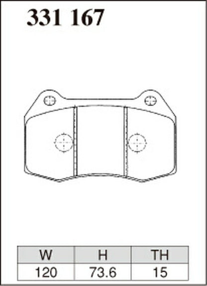 DIXCEL ブレーキパッド ESタイプ ニッサン フェアレディZ Z33/HZ33 2002/08〜2008/12 フロント左右セット 331167
