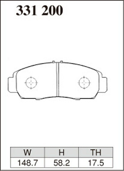 DIXCEL ブレーキパッド Mタイプ ホンダ オデッセイアブソルート RB1/RB2 2003/10〜2008/10 フロント左右セット 331200