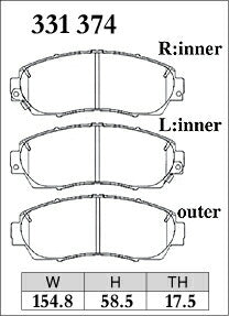 DIXCEL ブレーキパッド Zタイプ CR-V RM1 RM4 11/12〜 【331374】 フロント左右セット