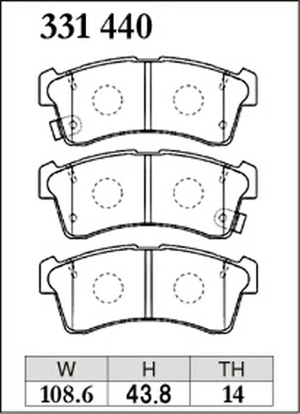 DIXCEL ブレーキパッド Mタイプ ホンダ N-ONE JG3/JG4 2020/11〜 フロント左右セット 331440