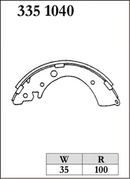 DIXCEL ブレーキシュー RGMタイプ ホンダ アコードエアロデッキ CA2 1985/06〜1989/09 リア左右セット 3351040