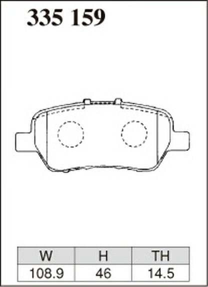 DIXCEL ブレーキパッド ECタイプ ホンダ オデッセイアブソルート RB1/RB2 2003/10〜2008/10 リア左右セット 335159