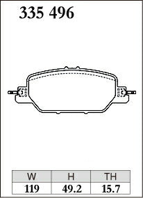 DIXCEL ブレーキパッド Mタイプ CR-V RW1 RW2 18/08〜 【335496】 リア左右セット