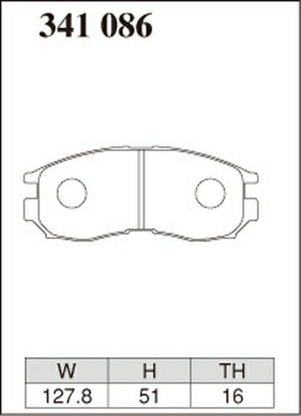 DIXCEL ブレーキパッド ECタイプ ミツビシ ミラージュ C53A/C63A 1989/09〜1991/10 フロント左右セット 341086