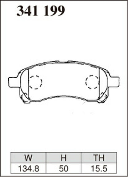 DIXCEL ブレーキパッド Mタイプ ミツビシ ミラージュ CJ4A 1997/07〜2000/08 フロント左右セット 341199