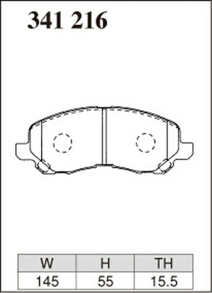DIXCEL ブレーキパッド Sタイプ ミツビシ ギャラン/アスパイア EA3A 2000/05〜2002/07 フロント左右セット 341216