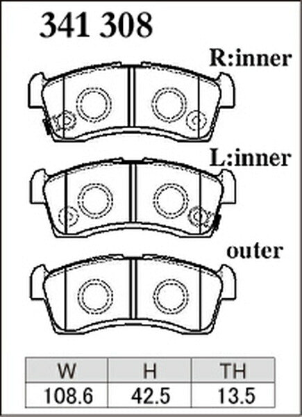 DIXCEL ブレーキパッド Mタイプ ニッサン デイズルークス B21A 2014/02〜 フロント左右セット 341308