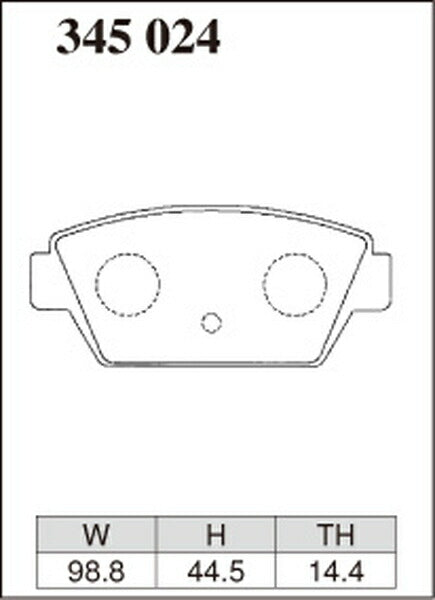 DIXCEL ブレーキパッド Mタイプ ミツビシ エテルナ E39A 1989/10〜1992/03 リア左右セット 345024