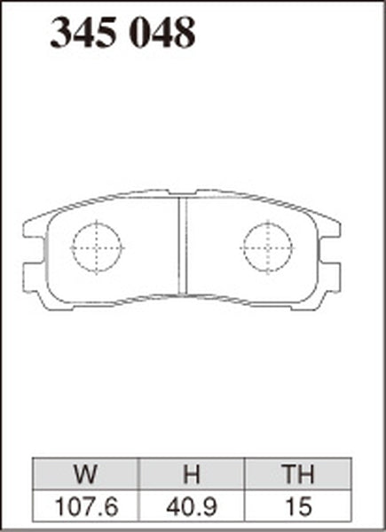 DIXCEL ブレーキパッド ECタイプ 三菱 RVR N21W/N21WG/N28W/N28WG