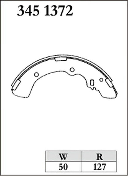 DIXCEL ブレーキシュー RGXタイプ ミツビシ デリカ P23V/P25V/P27V/P45V/P23W/P24W/P25W/P35W 1986/04〜1994/03 リア左右セット 3451372