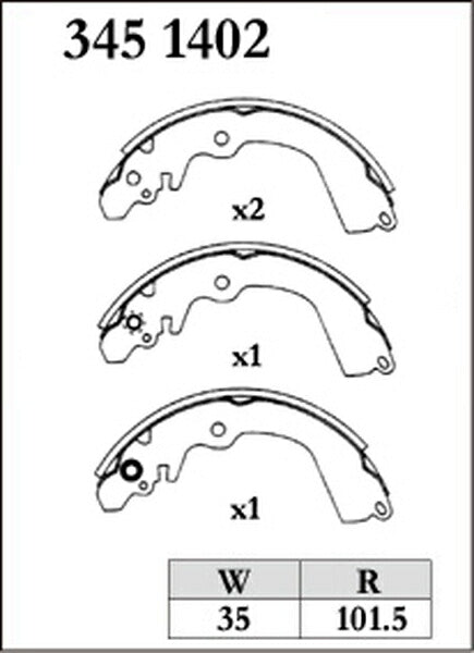 DIXCEL ブレーキシュー RGSタイプ ミツビシ エテルナ E34A 1989/10〜1992/04 リア左右セット 3451402