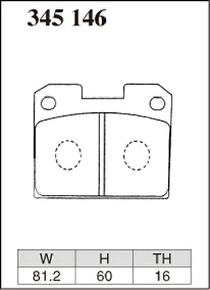 DIXCEL ブレーキパッド ECタイプ ミツビシ GTO Z15A 1994/08〜1995/06 リア左右セット 345146