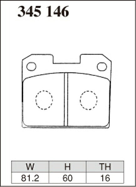 DIXCEL ブレーキパッド Mタイプ ミツビシ GTO Z15A 1994/08〜1995/06 リア左右セット 345146