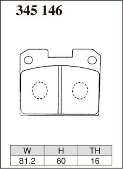 DIXCEL ブレーキパッド Mタイプ ミツビシ GTO Z16A 1992/10〜2000/08 リア左右セット 345146