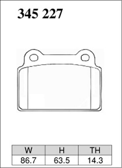 DIXCEL ブレーキパッド SP-βタイプ ミツビシ ランサーエボリューションX CZ4A 2007/10〜 リア左右セット 345227
