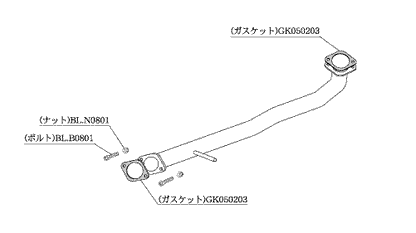 柿本改 センターパイプ スズキ カプチーノ E-EA11R 1991/11〜1995/05 SCP302