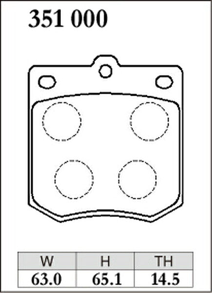 DIXCEL ブレーキパッド ESタイプ マツダ ファミリア SPB 1967〜1978 フロント左右セット 351000