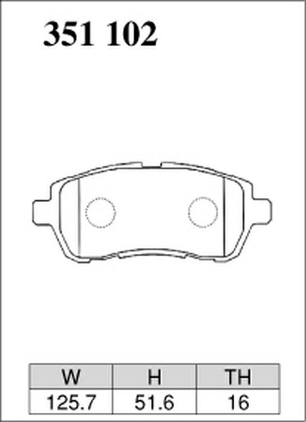 DIXCEL ブレーキパッド Zタイプ スズキ スイフトRS ZC72S 2010/09〜2017/01 フロント左右セット 351102