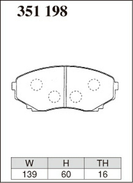 DIXCEL ブレーキパッド Mタイプ ミツビシ デリカカーゴ SKE6V/SKF6V 2004/03〜 フロント左右セット 351198