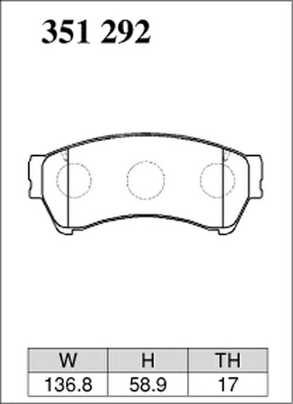 DIXCEL ブレーキパッド Zタイプ マツダ アテンザスポーツワゴン GH5FW 2008/01〜2012/11 フロント左右セット 351292