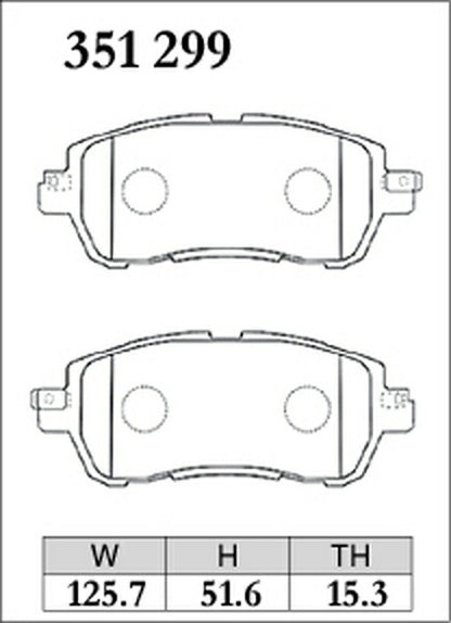 DIXCEL ブレーキパッド ECタイプ マツダ デミオ DJ3AS/DJ5AS/DJ5FS/DJLFS/DJLAS 2014/09〜2019/08 フロント左右セット 351299