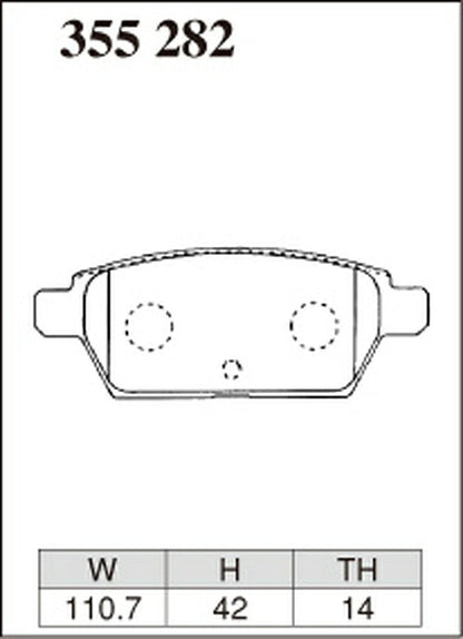 DIXCEL ブレーキパッド ESタイプ マツダ アテンザスポーツワゴン GH5FW 2008/01〜2012/11 リア左右セット 355282