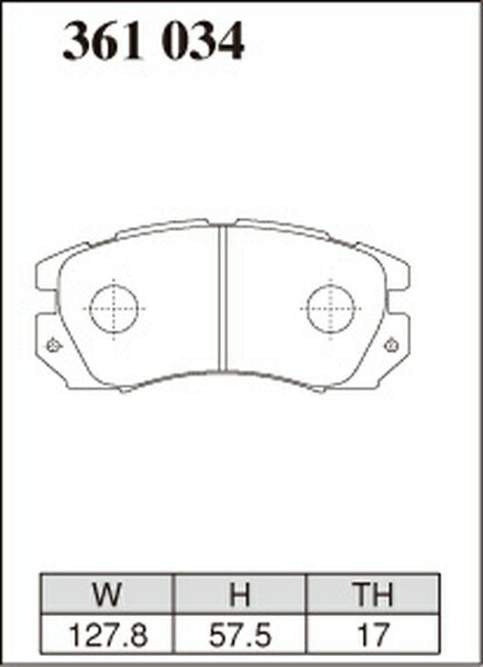 DIXCEL ブレーキパッド Mタイプ スバル レガシィツーリングワゴン BF7/BFB 1989/02〜1993/09 フロント左右セット 361034